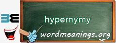 WordMeaning blackboard for hypernymy